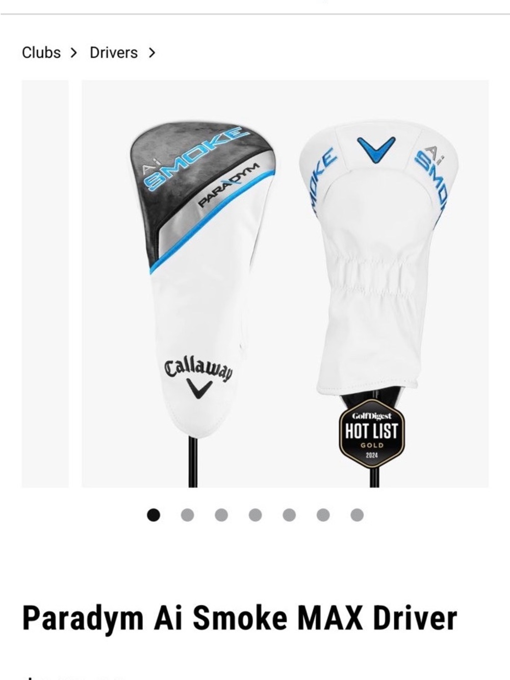 Callaway Paradym Ai Smoke Max Driver